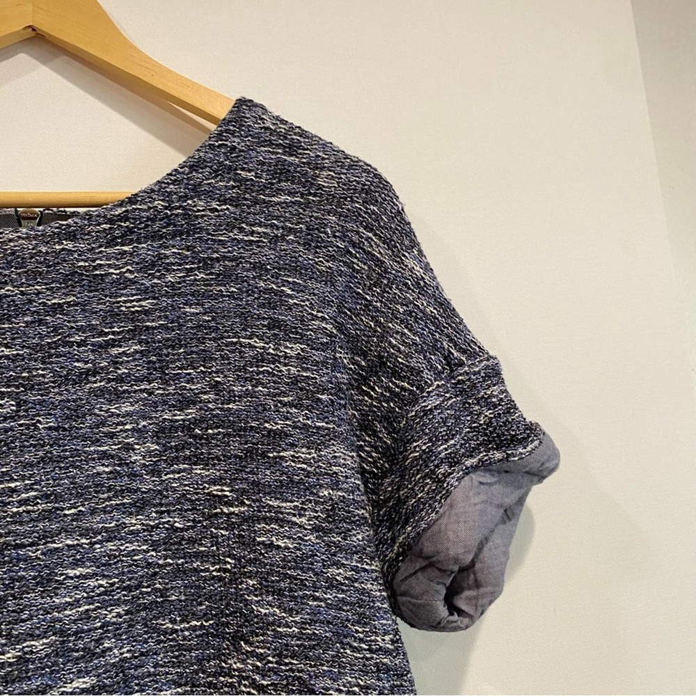 Vince Blue Gray Marled Tee Shirt Dress M - Picture 3 of 8
